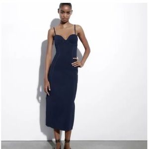 FITTED KNIT DRESS
NAVY BLUE 0/2142/062/401 size S